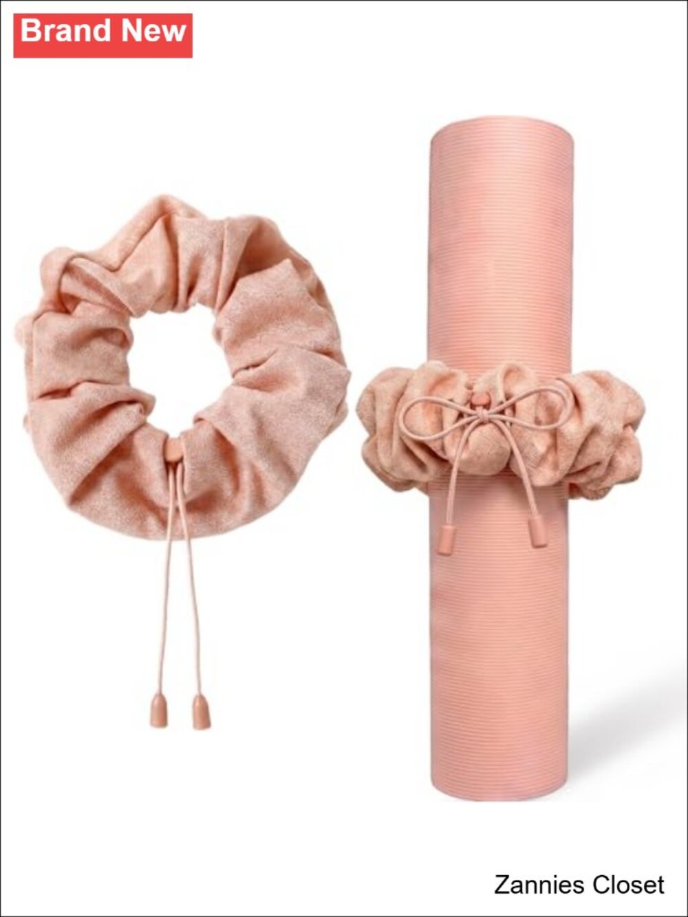 ✨ Pearl Chiffon Yoga Mat Scrunchie – Adjustable 2-in-1 Mat Strap & Hair Tie